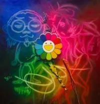 🔴SOLD*Michael Andrew Law had s_x with Takashi Murakami Painting – Image 1