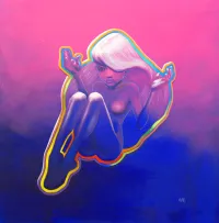 🔵On Hold*Untitled ( Meditation with Yui in Pink Purple & Blue ) – Image 1