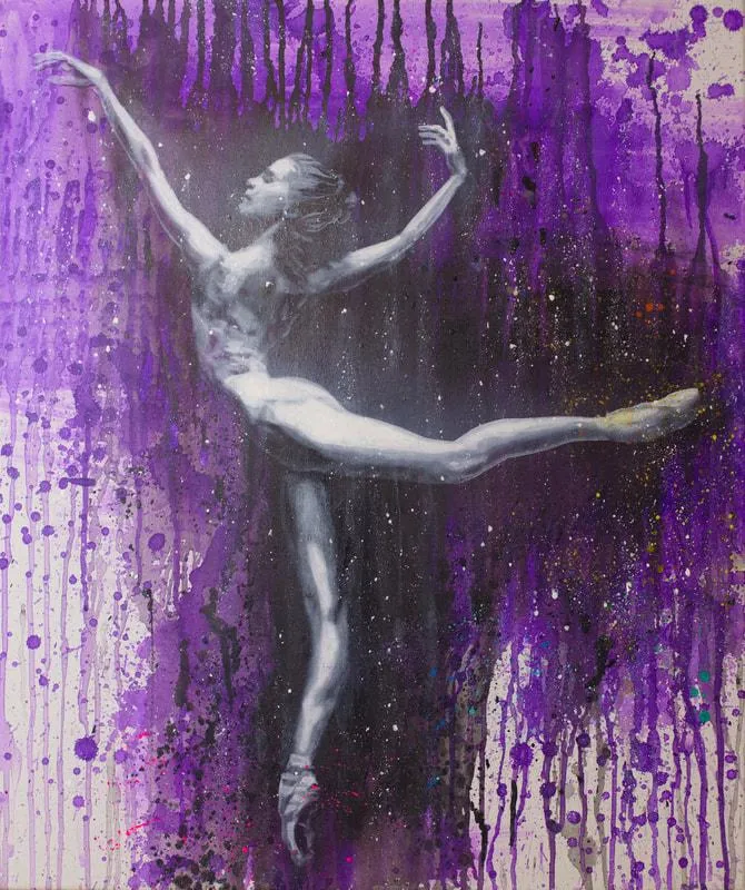 Untitled (Dancer in Purple) by Michael Andrew Law Painting for sale