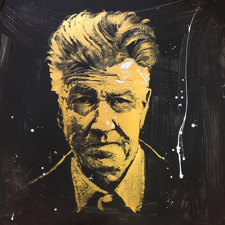 🔴SOLD* David Lynch Gold Painting variation David Lynch & Transcendental Meditation