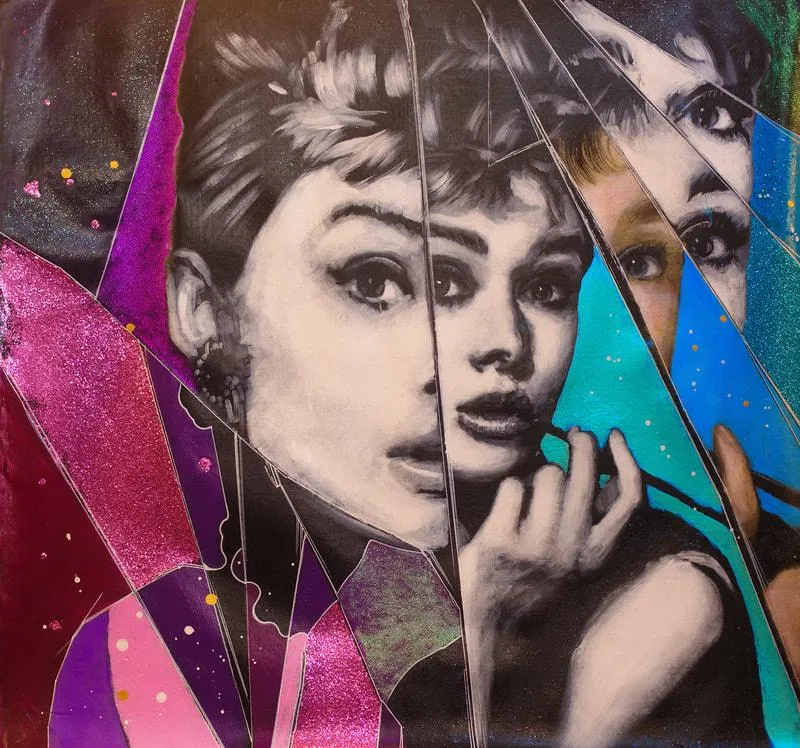 🔴SOLD*Untitled (I Love Audrey Hepburn - Holly Golightly)